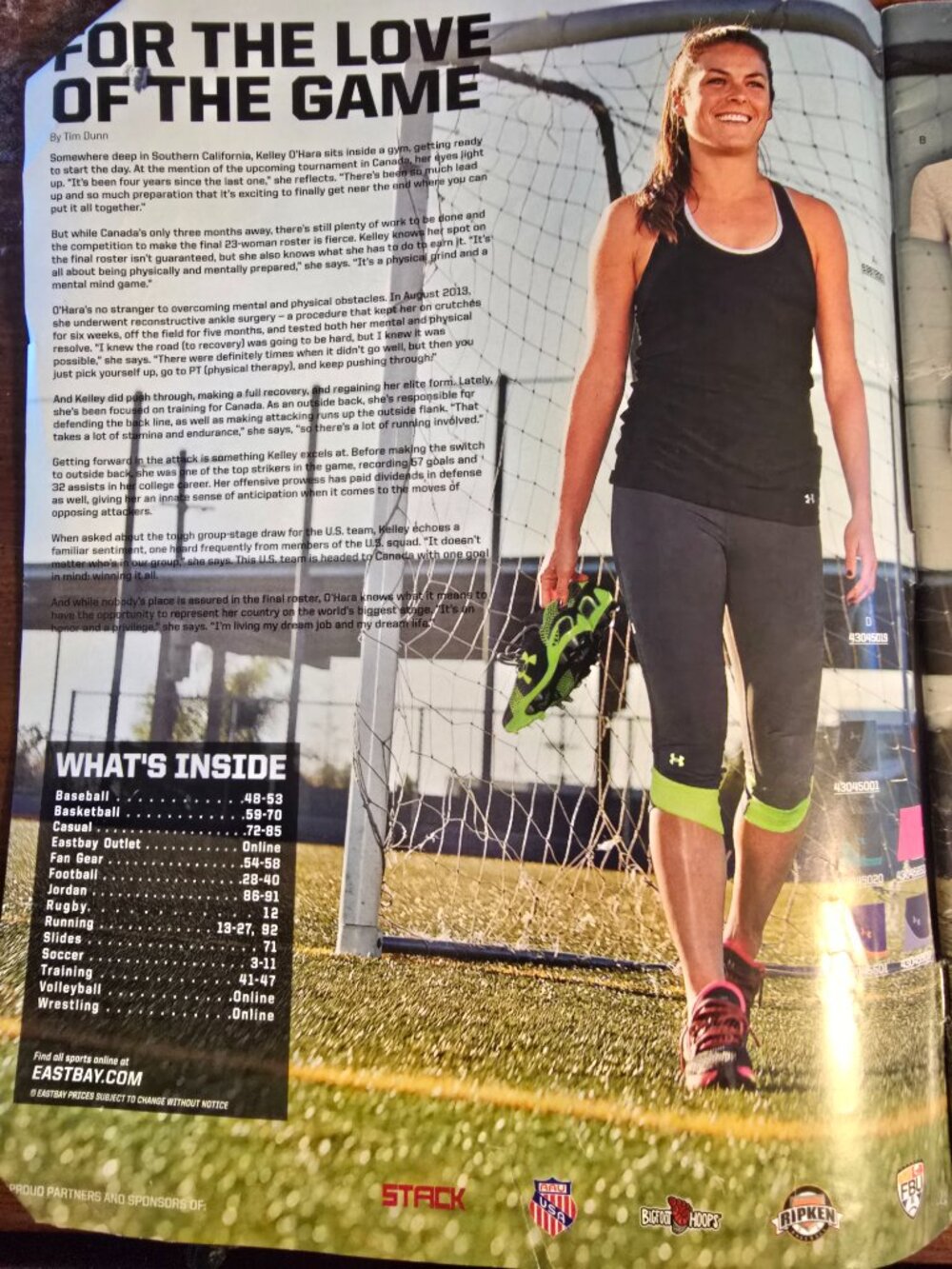 Jordan Larson Cover Eastbay Magazine One Goal: Win It All 2015 - Picture 5 of 7